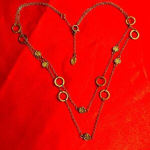 WOW POSHMARK - Authentic Anna Beck Double Chain 18K Necklace adjusts 16” - 18”